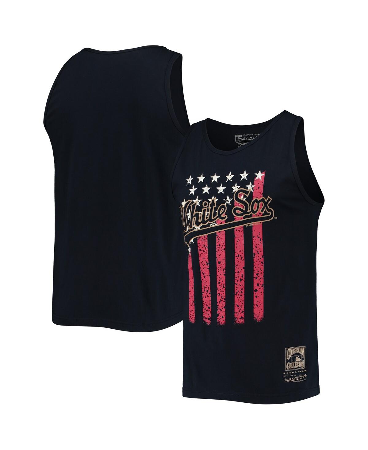 Men's Mitchell & NessChicago White Sox Cooperstown Collection Stars and Stripes Tank Top - Navy