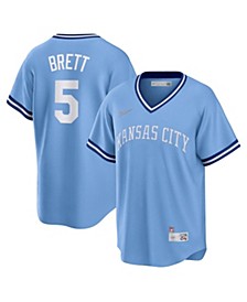 Men's George Brett Light Blue Kansas City Royals Road Cooperstown Collection Player Jersey