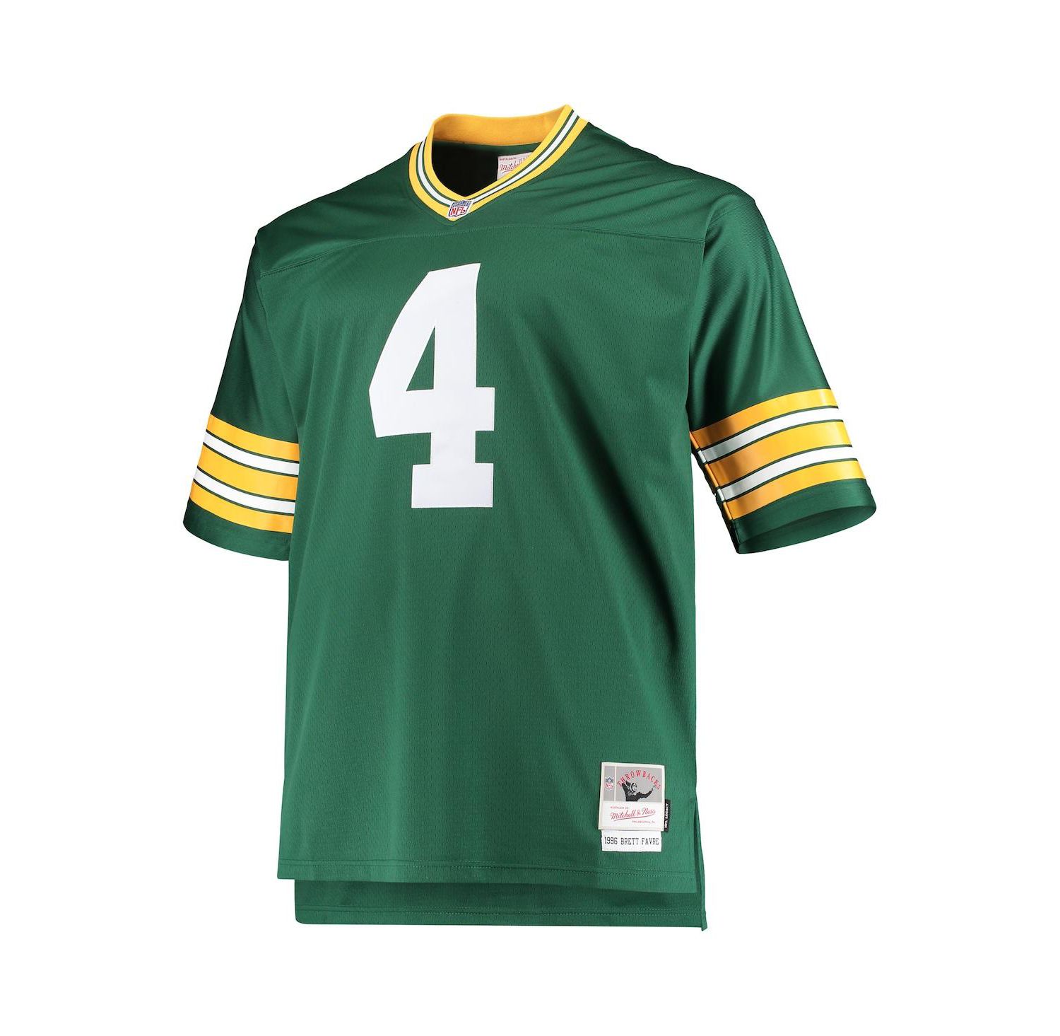 Men's Brett Favre Green Green Bay Packers Big and Tall 1996 Retired Player Replica Jersey