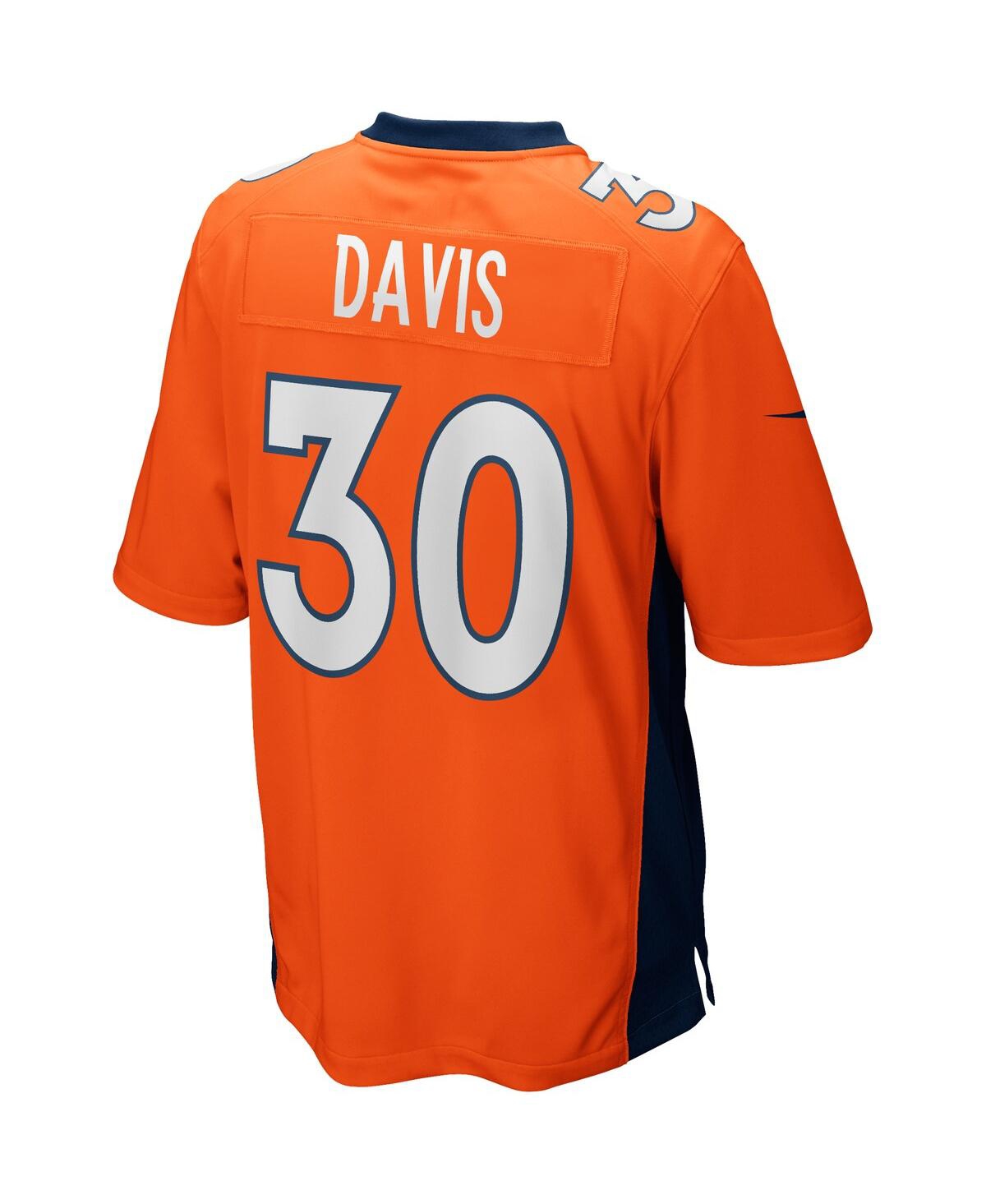 Men's Nike Terrell DavisDenver Broncos Game Retired Player Jersey - Orange
