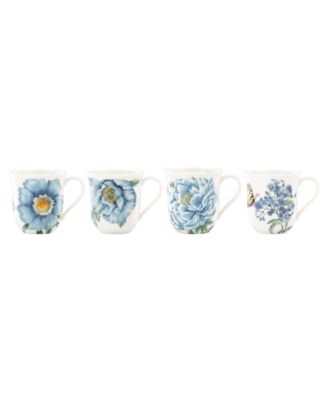Butterfly Meadow Blue Assorted Mugs, Set of 4