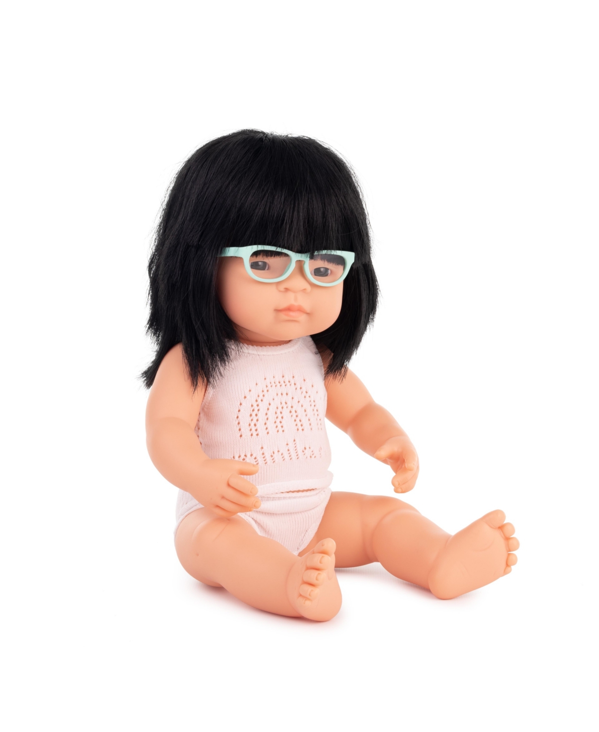 Miniland Kids' Baby Girl 15'' Asian Doll With Glasses In Multicolor