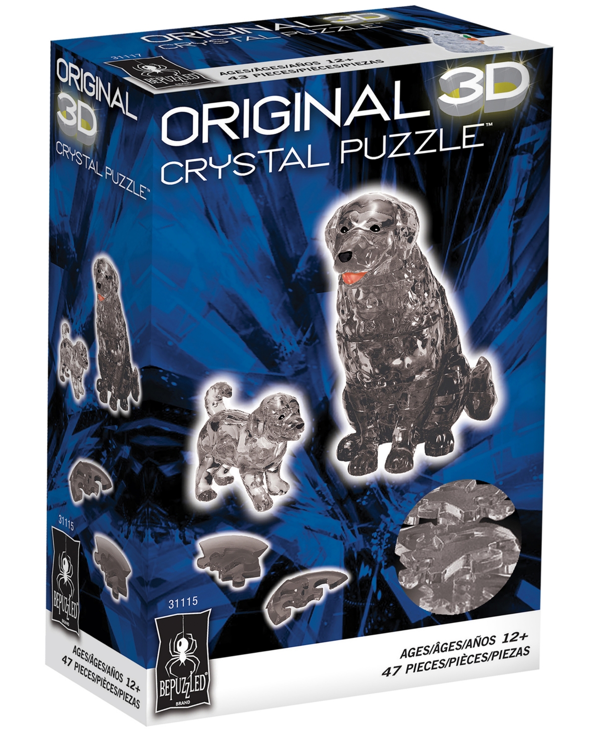 Shop Bepuzzled 3d Crystal Dog Puppy Puzzle Set, 47 Pieces In Multi Color