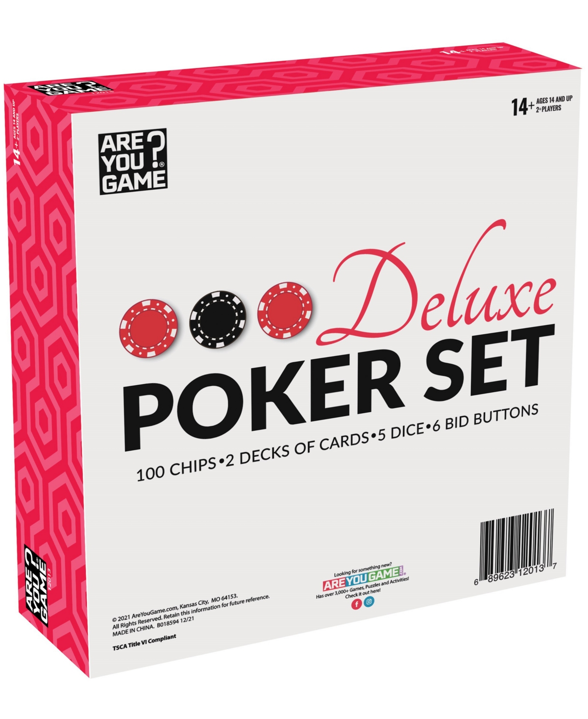 Shop Areyougame Deluxe Poker Set, 113 Piece In Multi Color