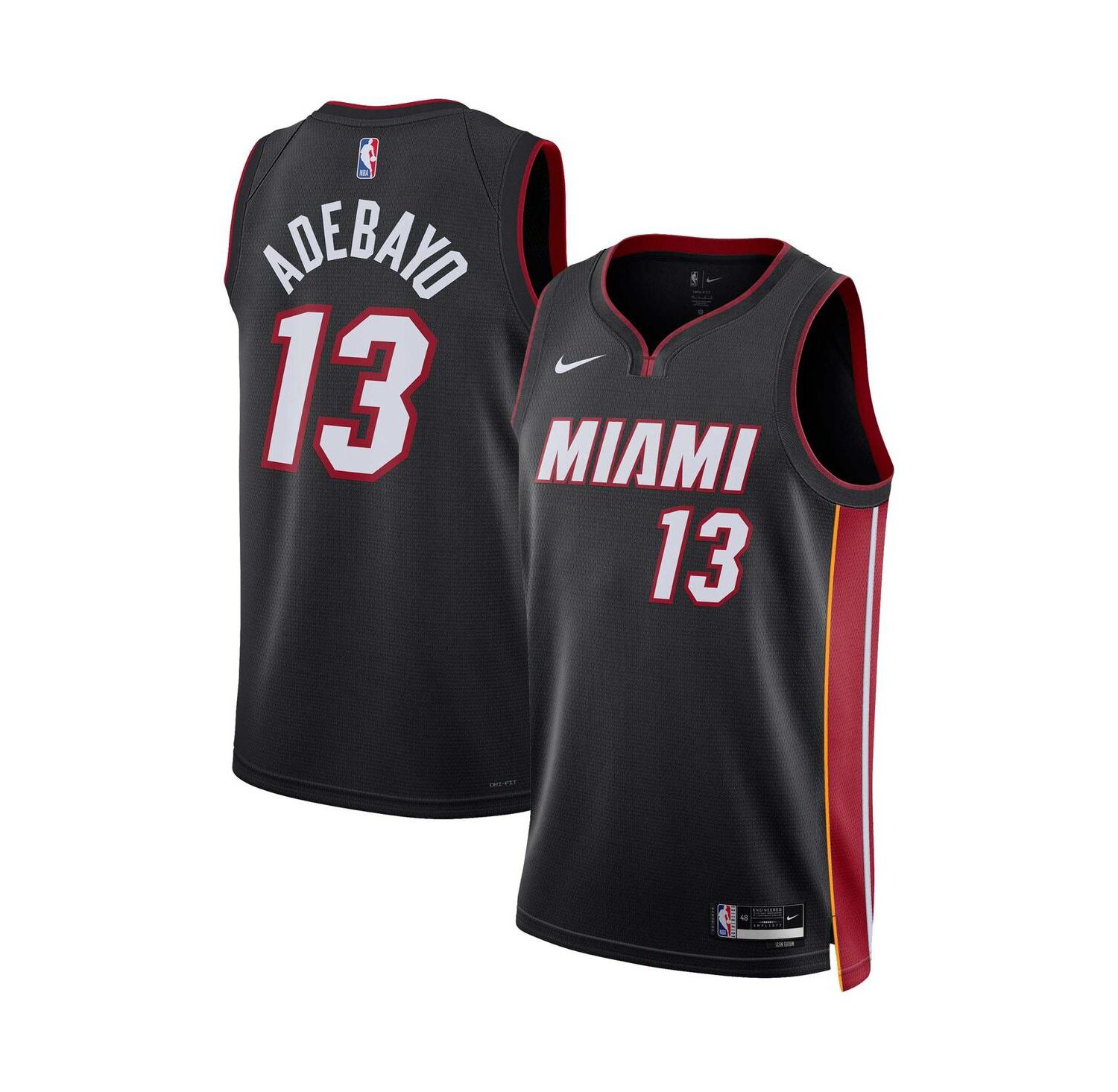 Men's and Women's Bam Adebayo Black Miami Heat Swingman Jersey - Icon Edition