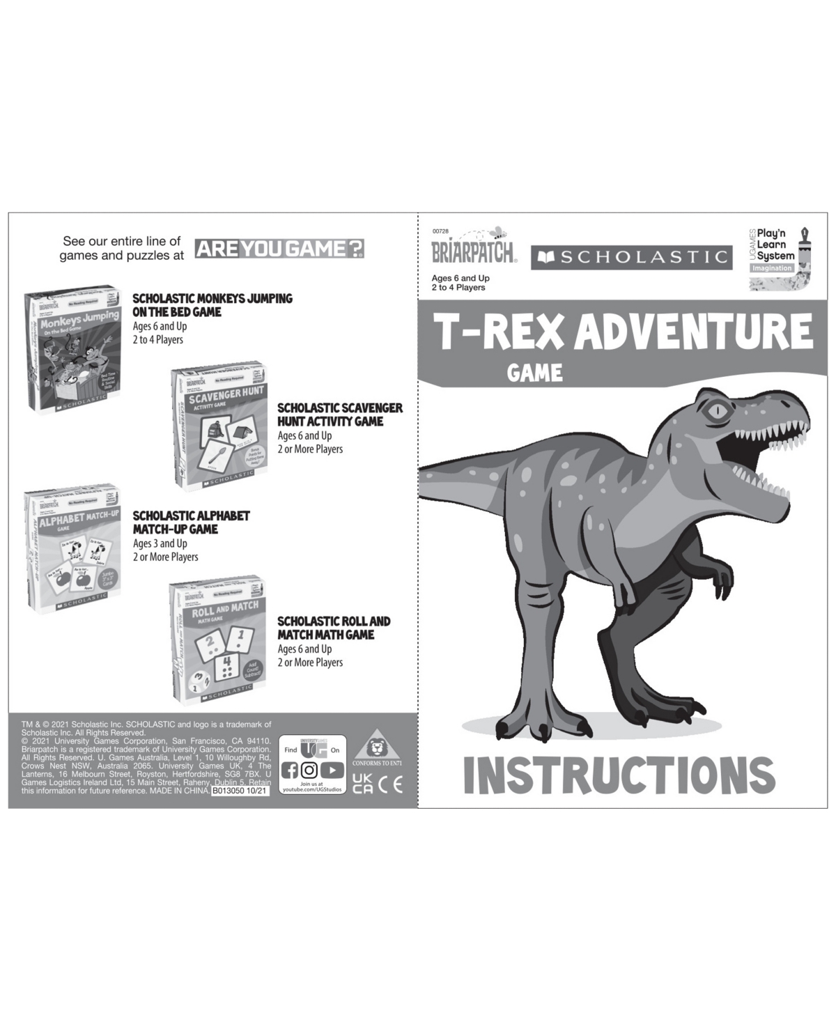 Shop Areyougame Briarpatch Scholastic T- Rex Adventure Game In Multi Color
