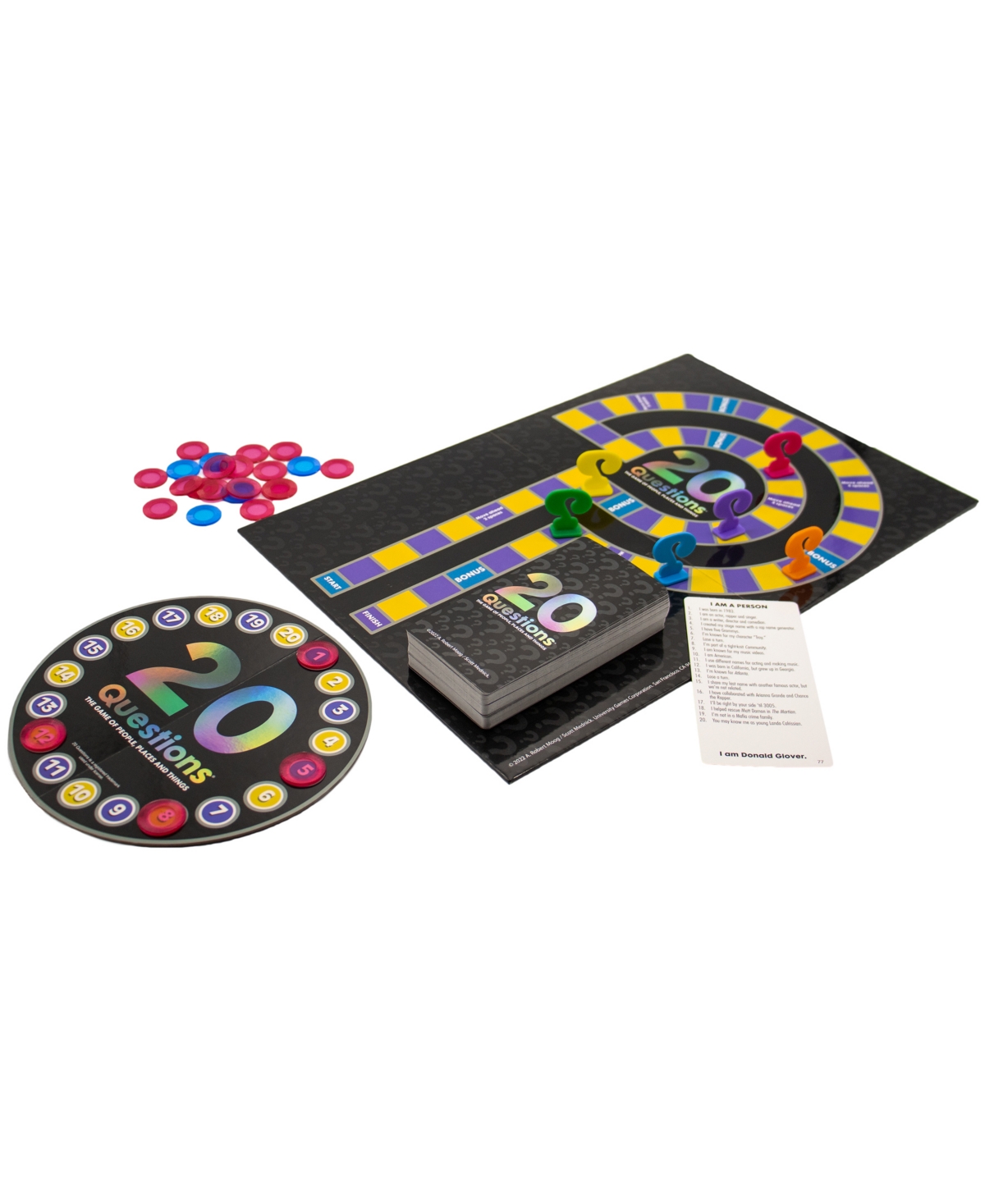 University Games 20 Questions The Game Of People, Places And Things Set, 334 Piece In Multi Color