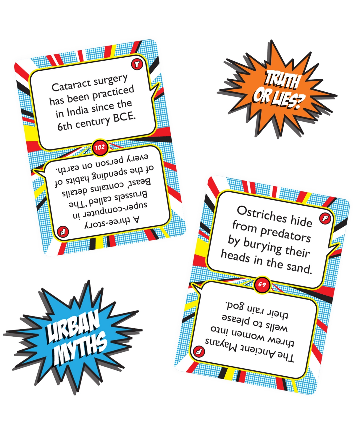 University Games True Or False Tin Set, 109 Piece In Multi Color