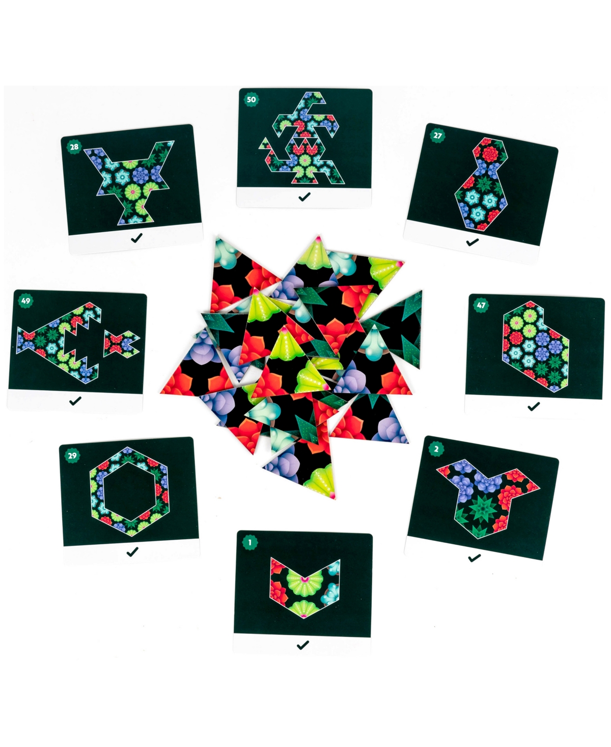 Shop Professor Puzzle Peace By Peace Succulents The Unique Pattern Puzzle Set, 96 Piece In Multi Color