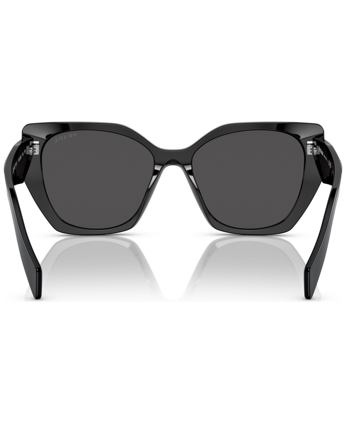 Женские солнцезащитные очки PRADA Symbole Round Sunglasses, PR 19ZS, цвет: Чёрный — фото 5