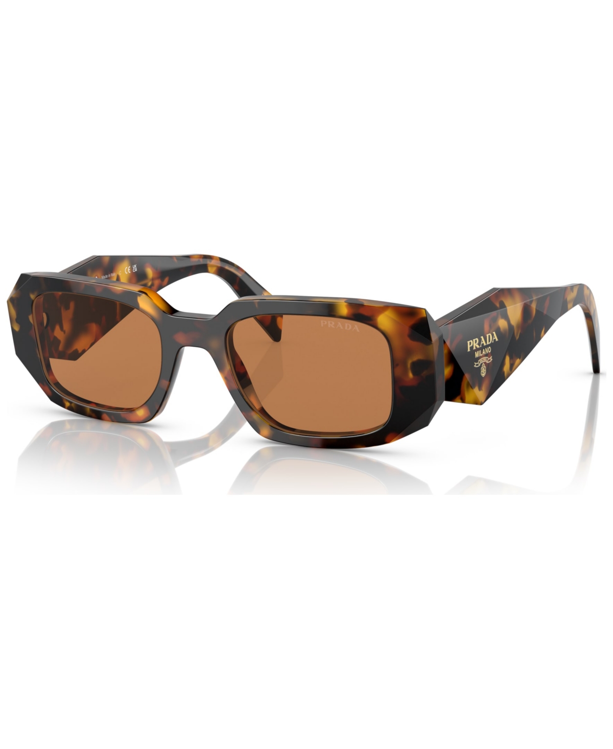 Shop Prada Women's Low Bridge Fit Sunglasses, Pr 17wsf In Honey Tortoise