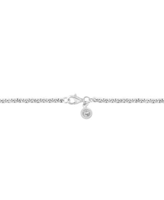 EFFY&reg; Men's Black Spinel Padlock 22" Pendant Necklace (1-1/2 ct. t.w.) in Sterling Silver
