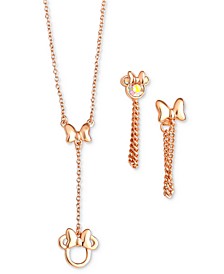 Minnie Mouse Bow Collection in 18k Rose Gold-Plated Sterling Silver