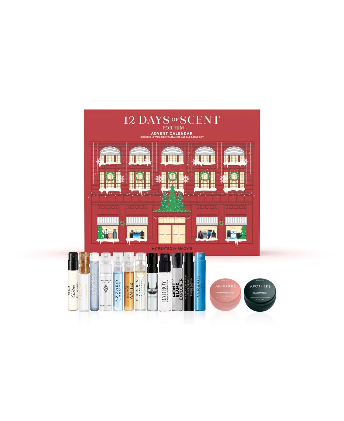 CREATED FOR MACY'S 12 DAYS OF SCENT FOR HIM ADVENT CALENDAR SAMPLER WITH BONUS GIFT, CREATED FOR MACY'S 