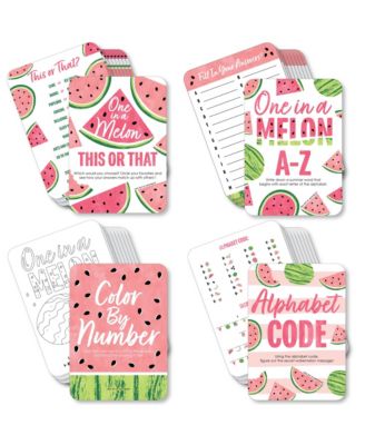 Big Dot of Happiness Sweet Watermelon - 4 Fruit Party Games - 10 Cards ...