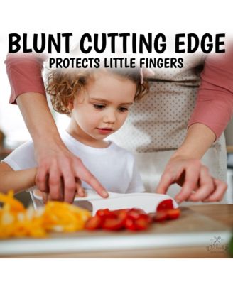 3-Piece Kids Knife Set for Real Cooking & Baking with Serrated Edges