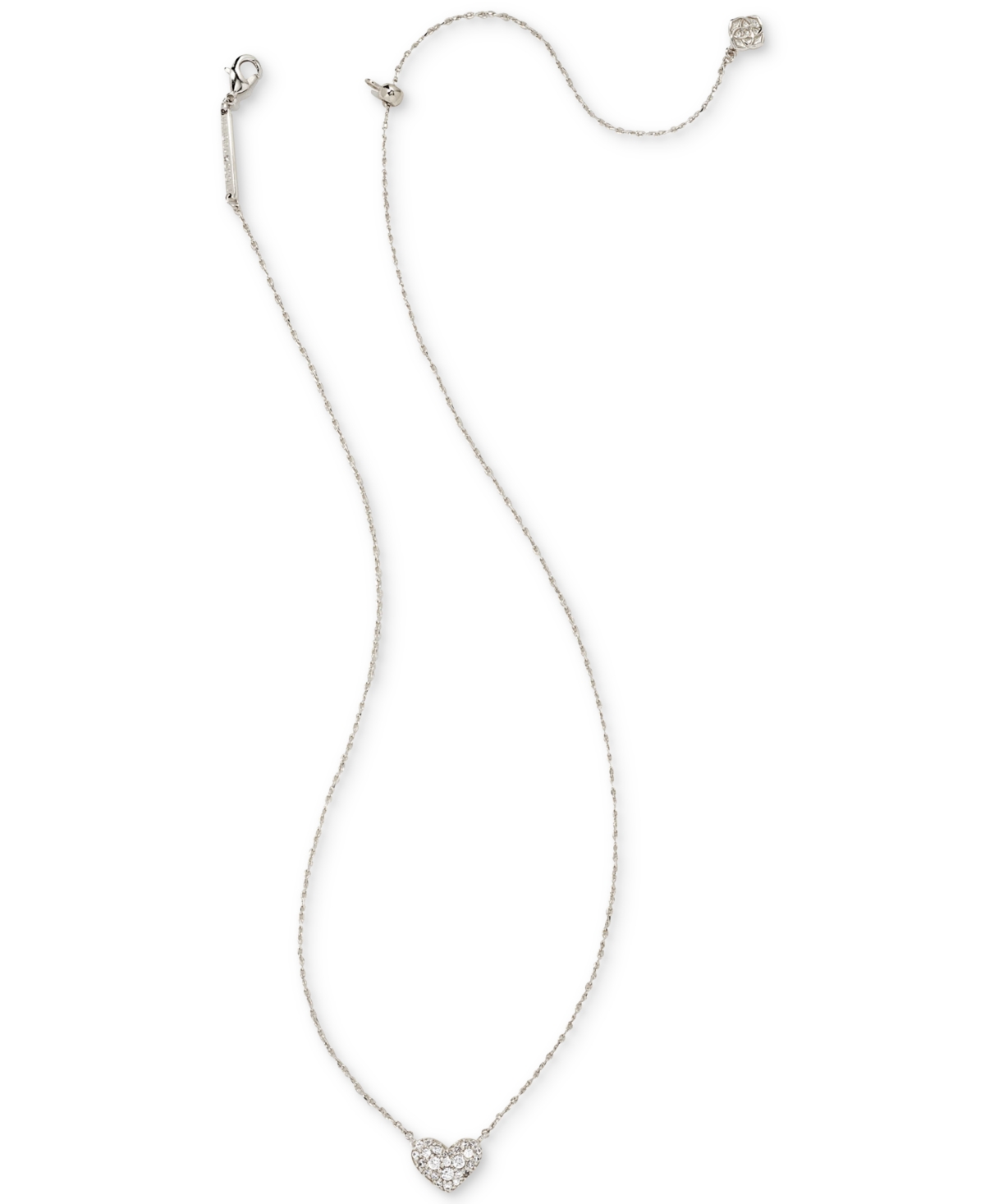 Kendra Scott Gold-Tone Pave Heart 19" Adjustable Pendant Necklace