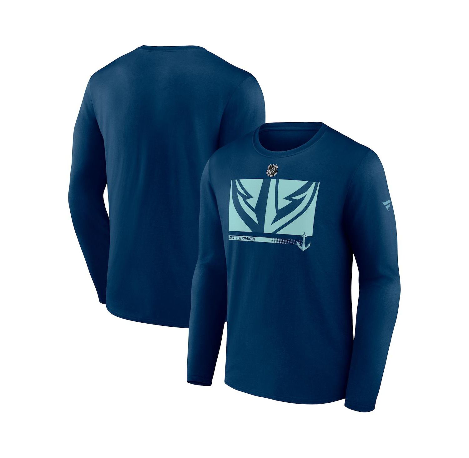 Men's Deep Sea Blue Seattle Kraken Authentic Pro Core Collection Secondary Long Sleeve T-Shirt