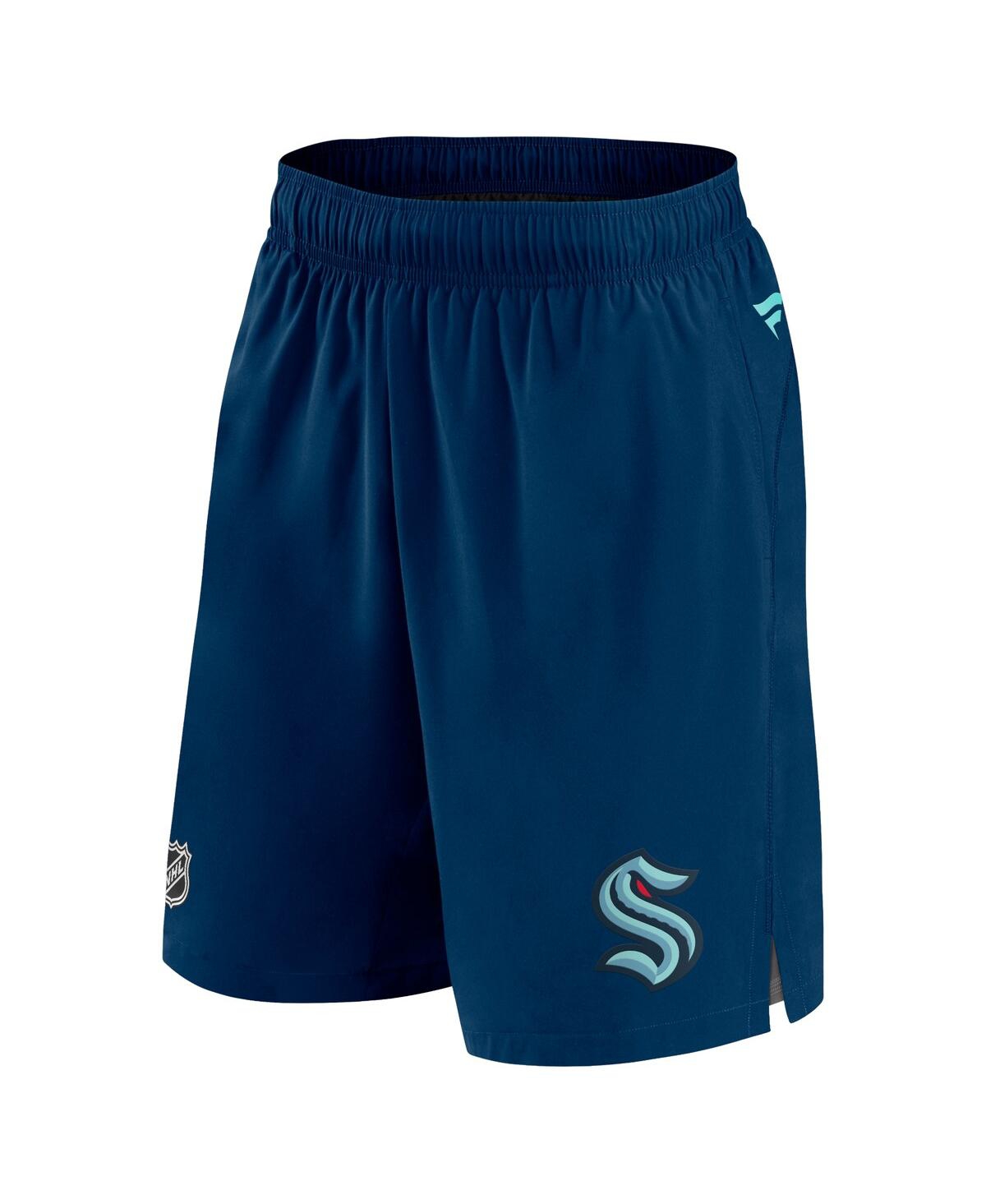 Shop Fanatics Men's  Deep Sea Blue Seattle Kraken Authentic Pro Rink Shorts