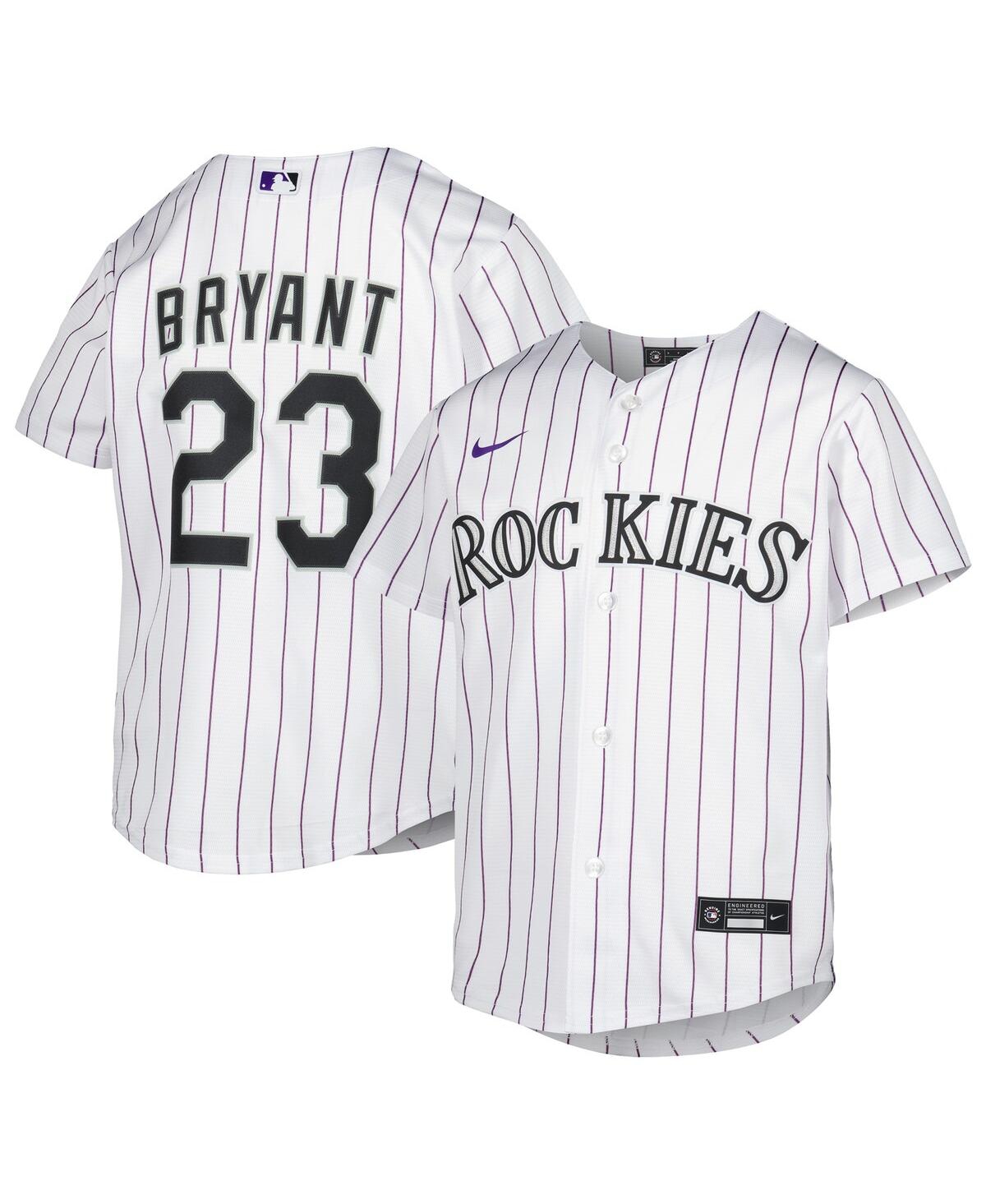 Big Boys and Girls Nike Kris BryantColorado Rockies Home Replica Player Jersey - White