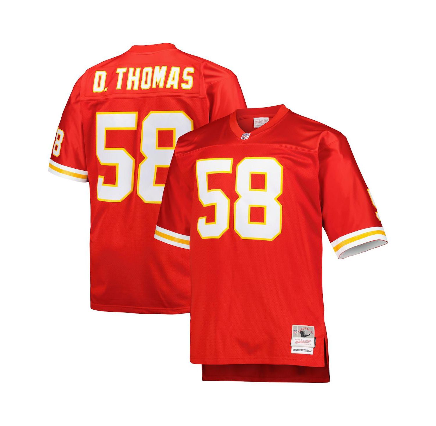 Men's Derrick Thomas Red Kansas City Chiefs Big and Tall 1994 Retired Player Replica Jersey
