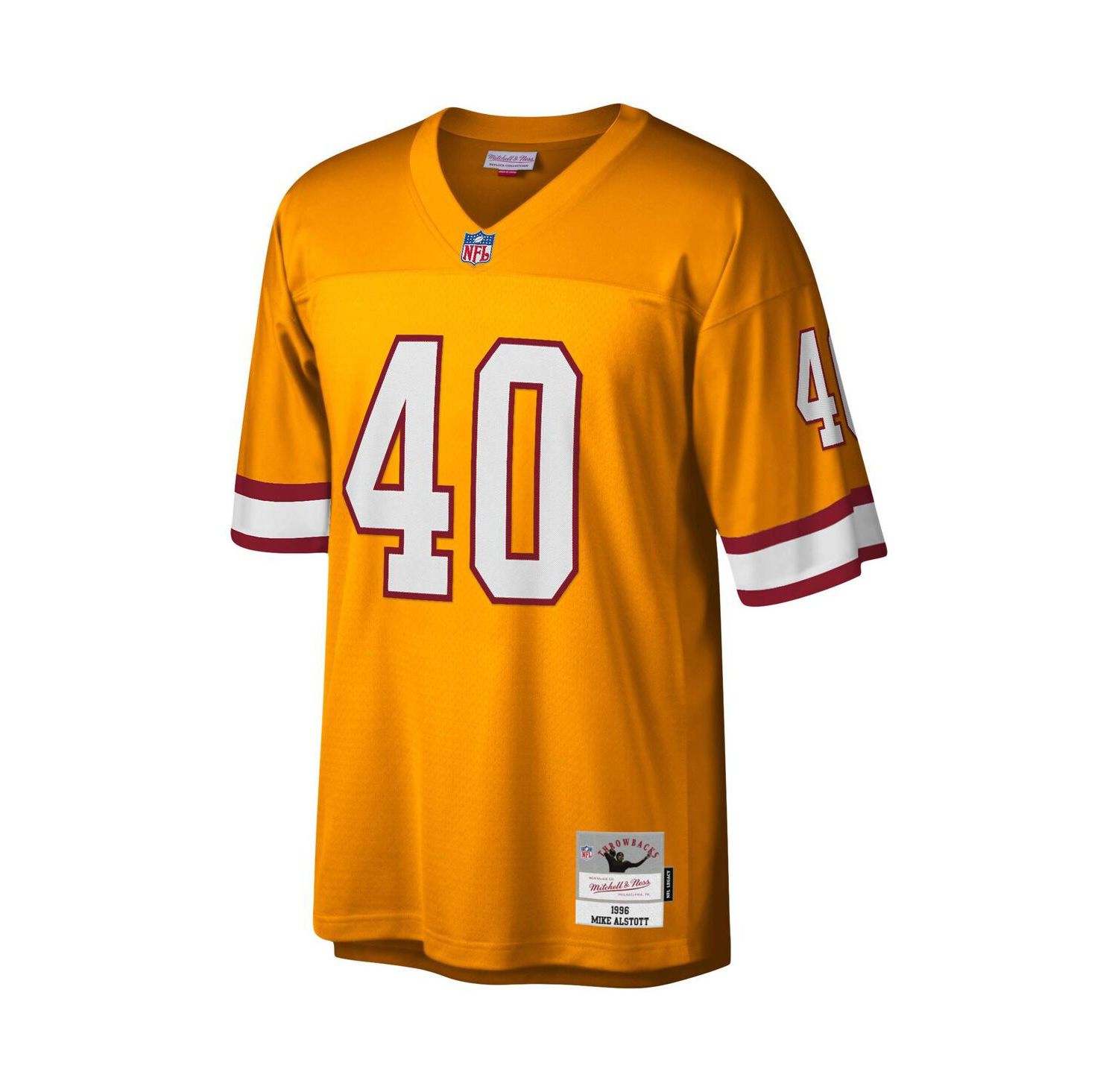 Men's Mike Alstott Orange Tampa Bay Buccaneers Big and Tall 1996 Retired Player Replica Jersey