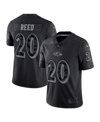 Men's Nike Ed Reed Black Baltimore Ravens Retired Player RFLCTV Limited ...