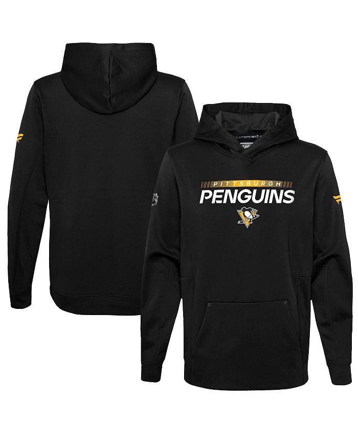 Men's Fanatics Branded Black Pittsburgh Penguins Authentic Pro Pullover Hoodie