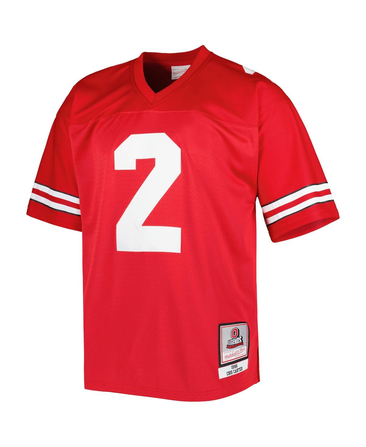 Men's Mitchell & Ness Cris CarterOhio State Buckeyes Authentic Jersey - Scarlet