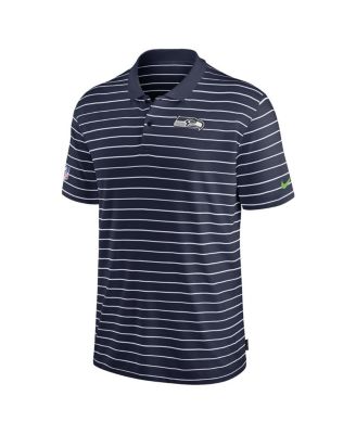 Men's College Navy Seattle Seahawks Sideline Lock Up Victory Performance Polo Shirt