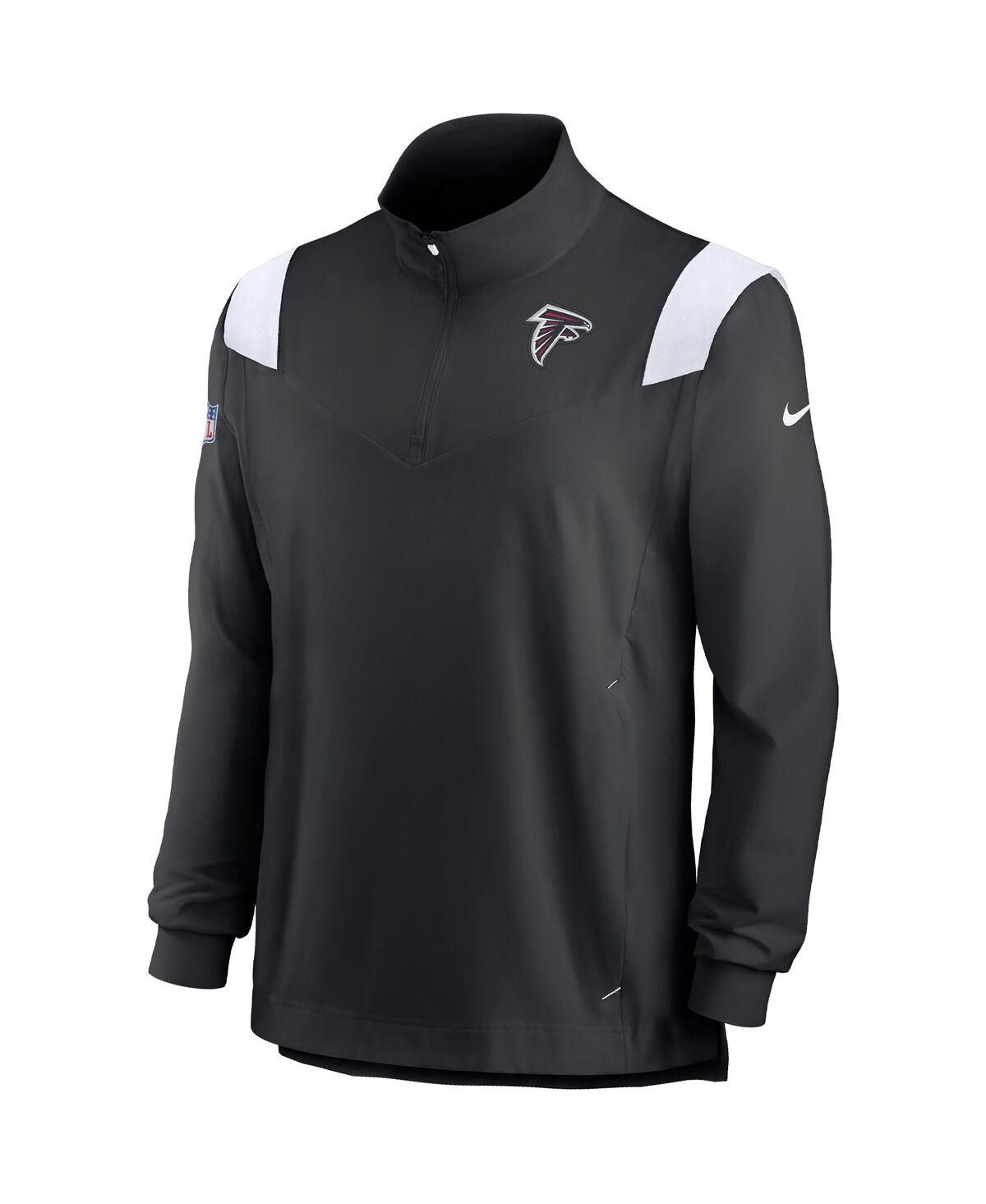 Men's NikeAtlanta Falcons Sideline Coach Chevron Lockup Quarter-zip Long Sleeve Top - Black