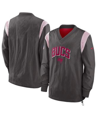 Tampa Bay Buccaneers Nike Sideline Logo Performance Pullover Hoodie - Pewter