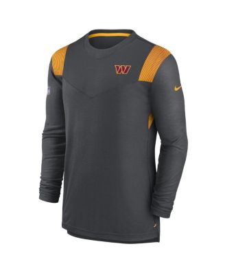Men's Charcoal Washington Commanders Sideline Tonal Logo Performance Player Long Sleeve T-shirt