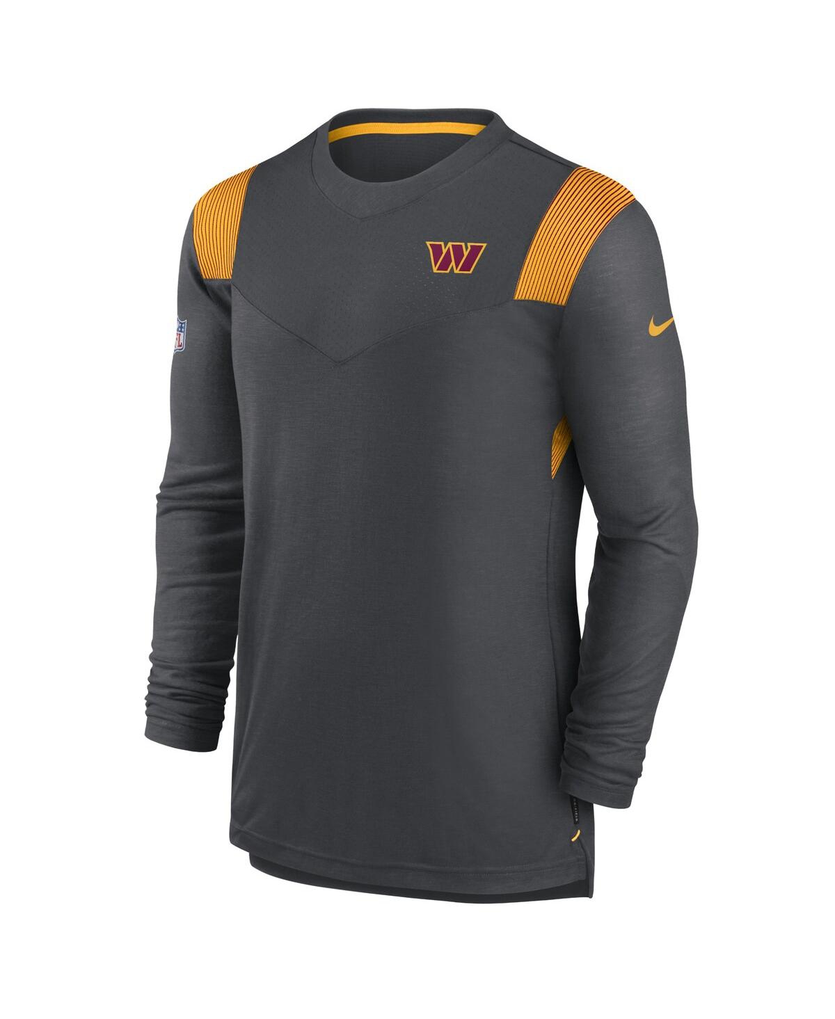 Nike Charcoal Washington Commanders Sideline Tonal Logo Performance Player Long Sleeve T-shirt In Charcoal