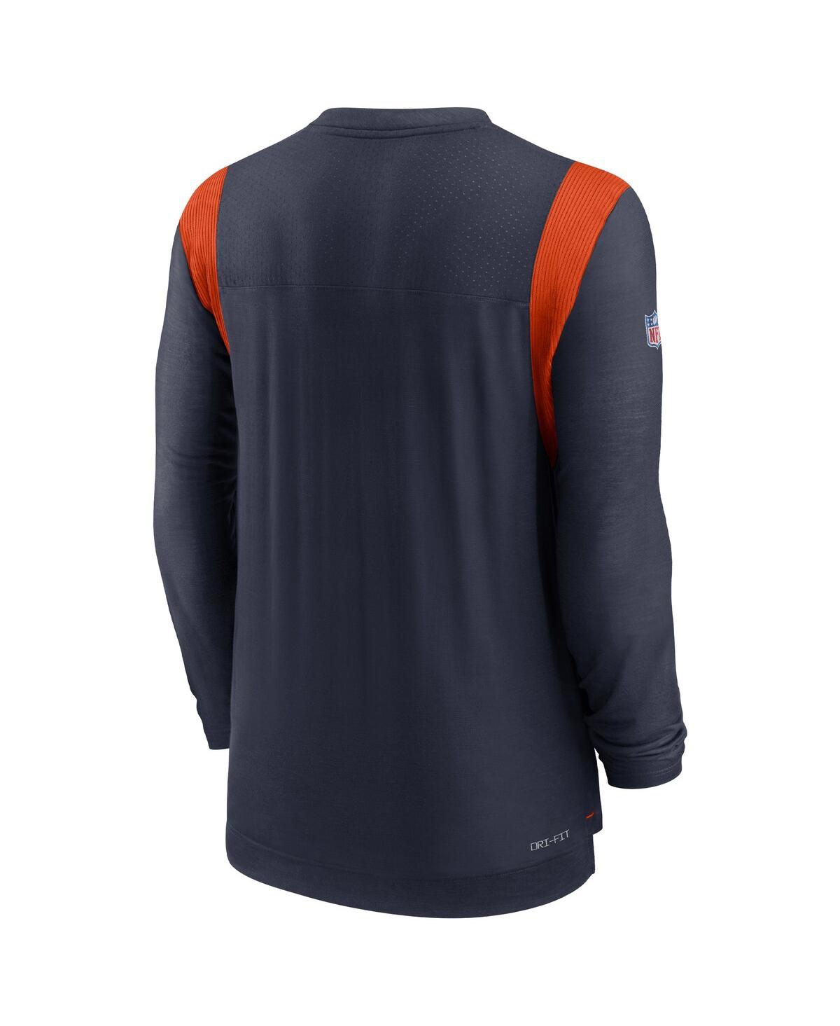 Men's NikeChicago Bears Sideline Tonal Logo Performance Player Long Sleeve T-shirt - Navy