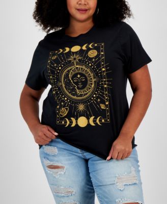 Rebellious One - Plus Size Celestial Moon Short Sleeve T-Shirt