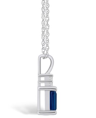 Sapphire (3/4 Ct. t.w.) and Diamond Accent Pendant Necklace