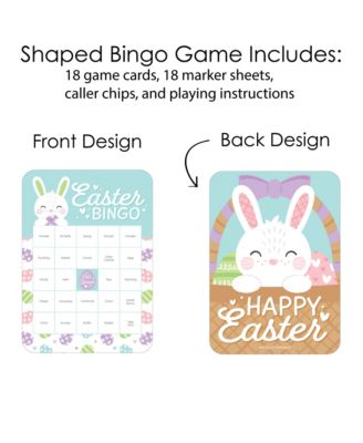 Spring Easter Bunny Bingo Cards and Markers Happy Easter Party Bingo Game 18 Ct