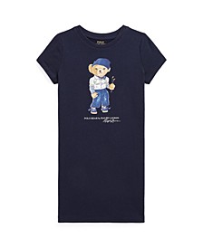 Toddler and Little Girls Polo Bear Jersey T-shirt Dress