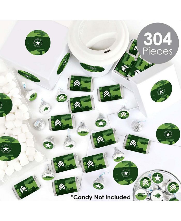 Big Dot Of Happiness Camo Hero Army Military Camouflage Party Candy Favor Sticker Kit 304 