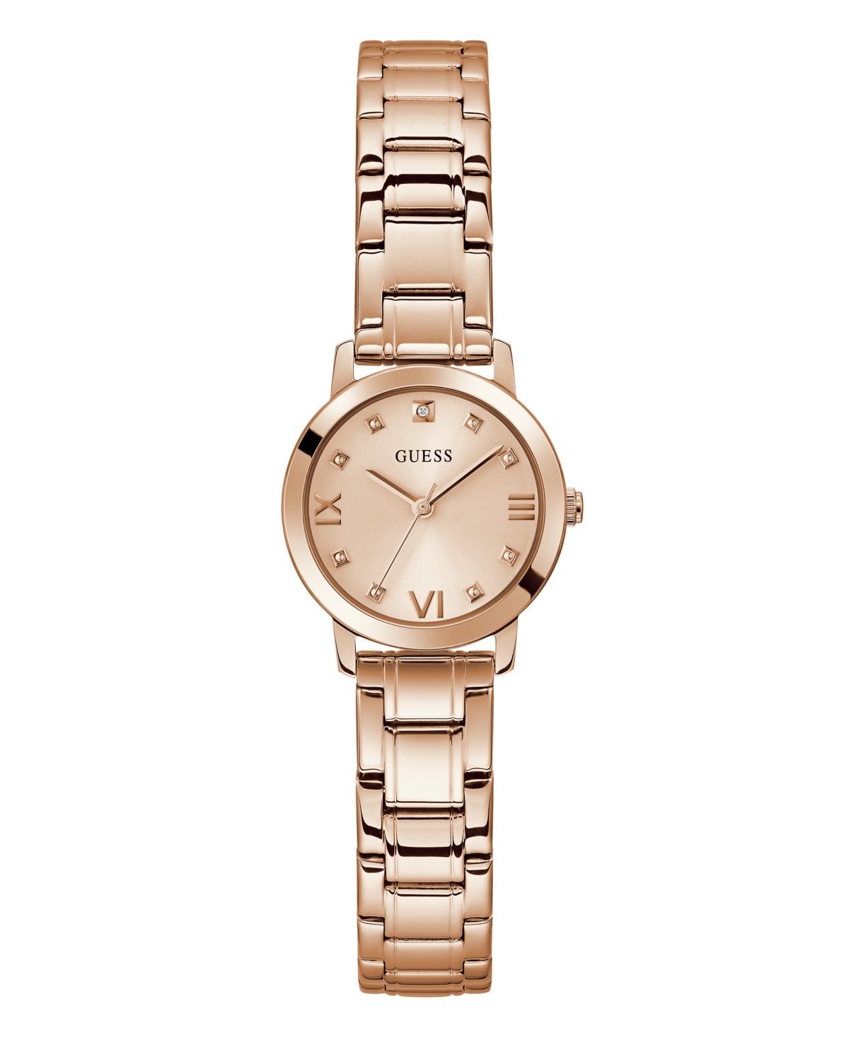 Guess Women's Three-hand Rose Gold-tone Stainless Steel Watch 28mm
