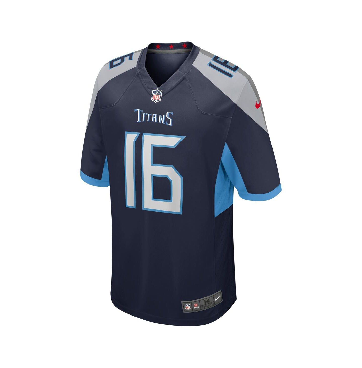 Мужской топ Nike Treylon Burks Tennessee Titans 2022 NFL Draft First Round Pick Game Jersey, цвет: Тёмно-синий — фото 3