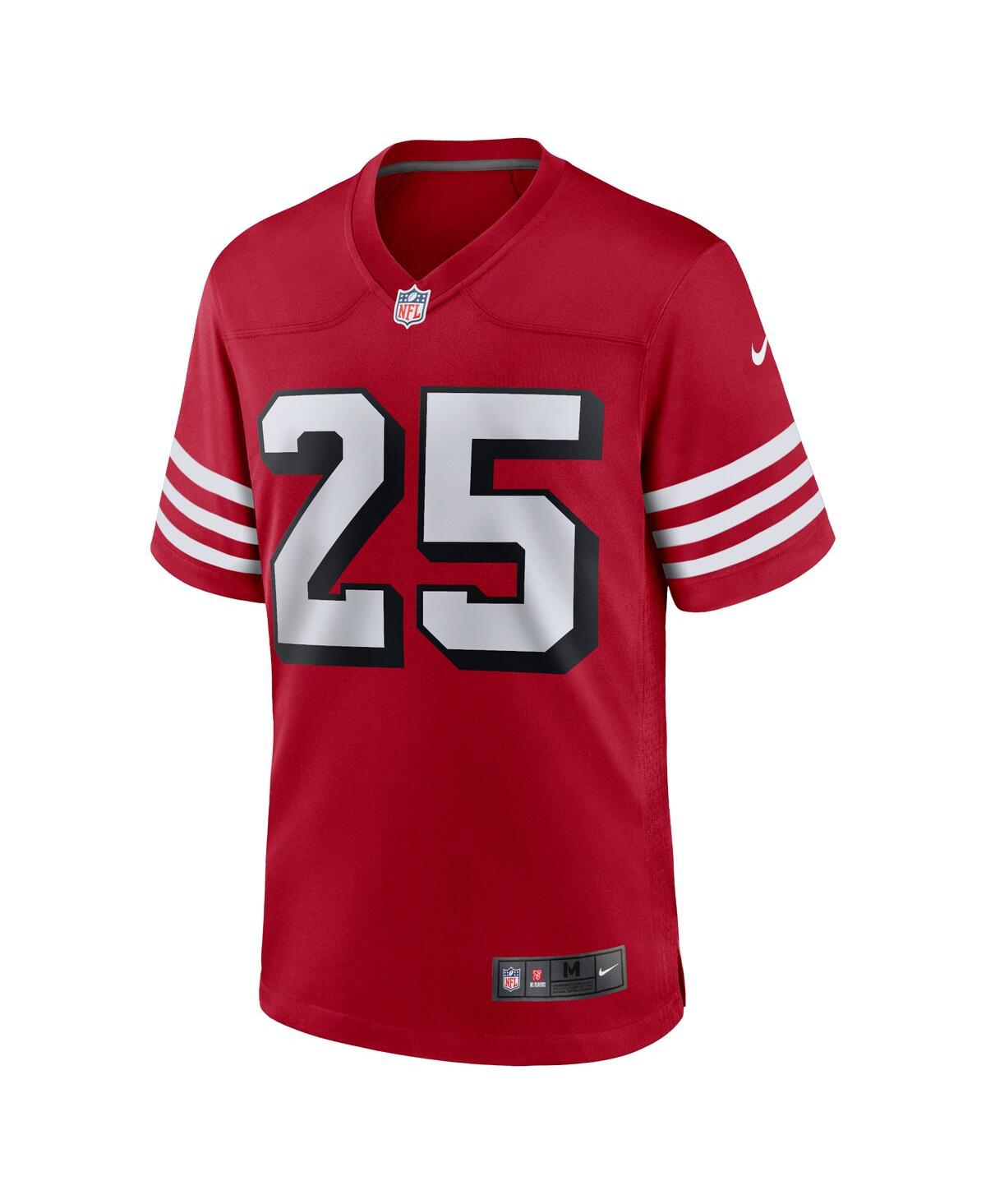 Men's Nike Elijah MitchellSan Francisco 49ers Alternate Team Game Jersey - Scarlet