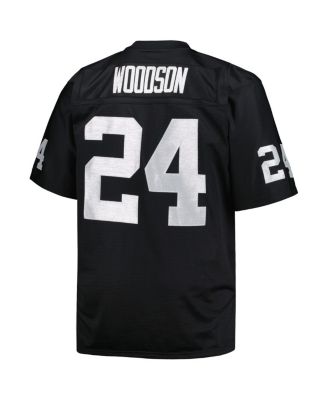 Men's Charles Woodson Black Las Vegas Raiders Big and Tall 1998 Retired Player Replica Jersey