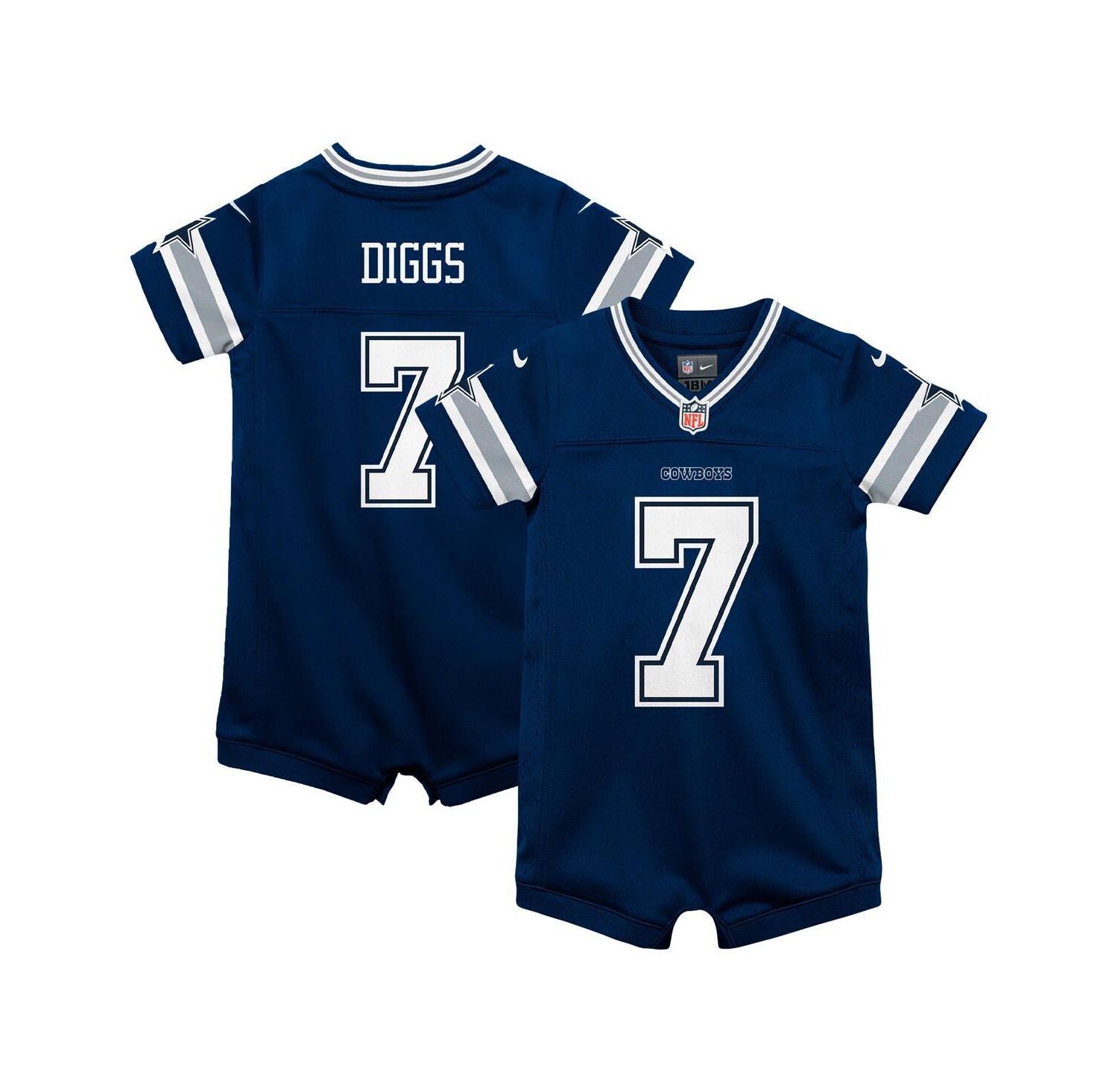 Infant Boys and Girls Trevon Diggs Navy Dallas Cowboys Game Romper Jersey
