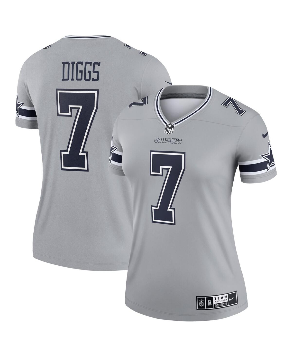 Women's Nike Trevon Diggs Silver Dallas Cowboys Inverted Legend Jersey - Silver