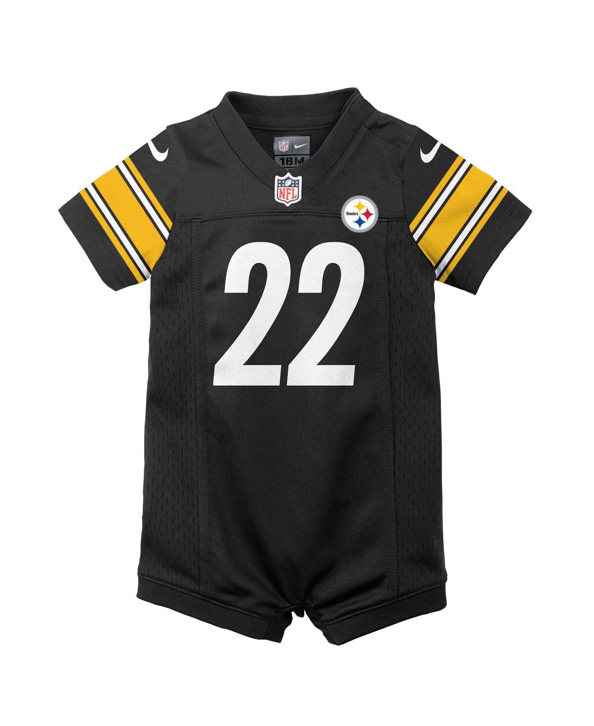 Boys and Girls Newborn and Infant Nike Najee HarrisPittsburgh Steelers Game Romper Jersey - Black