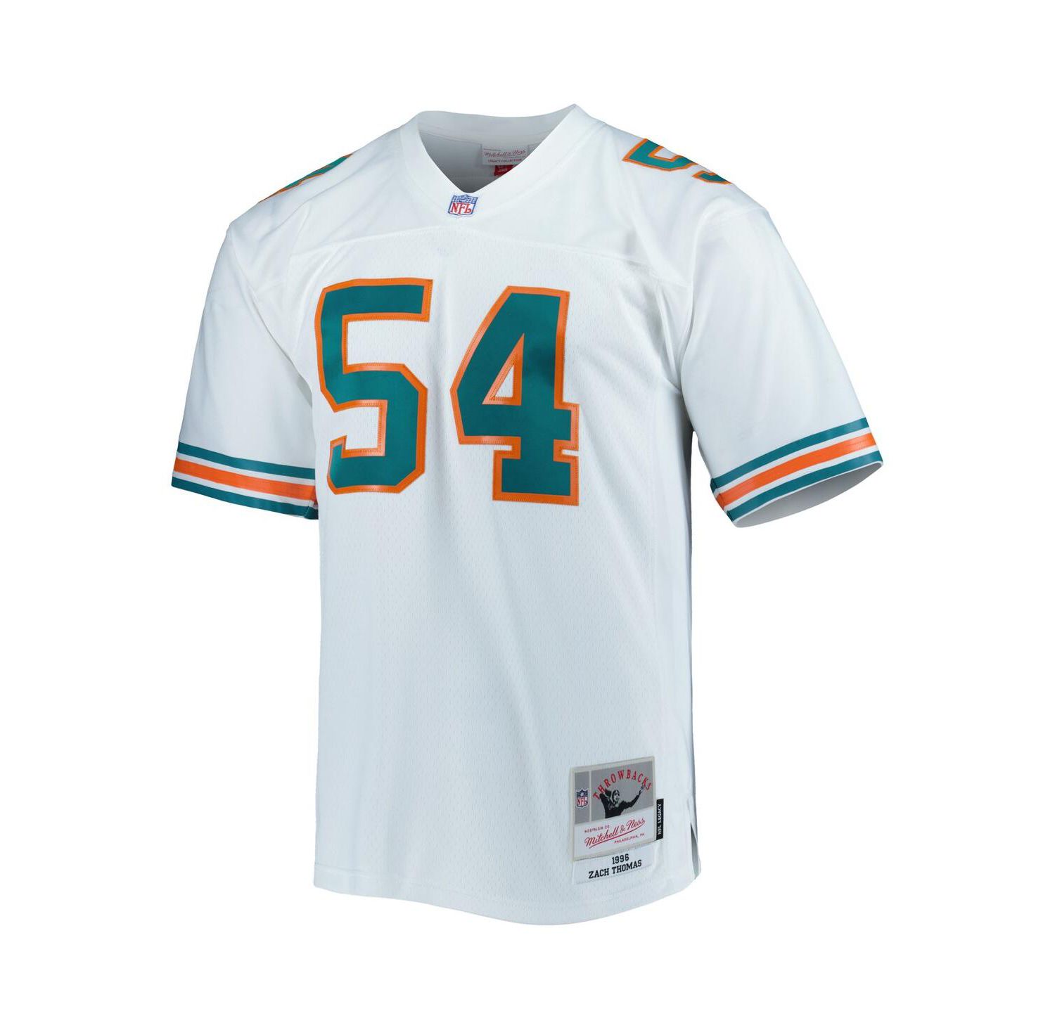 Men's Zach Thomas White Miami Dolphins 1996 Legacy Replica Jersey