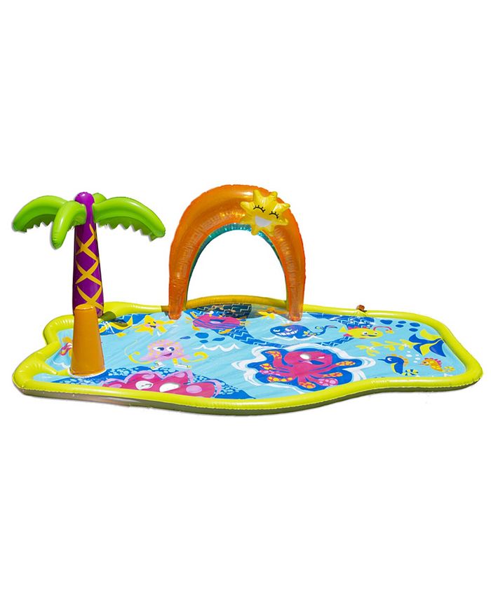 Banzai Splish Splash Water Park with 3 in 1 Splash Pad, Slide Sprinkler