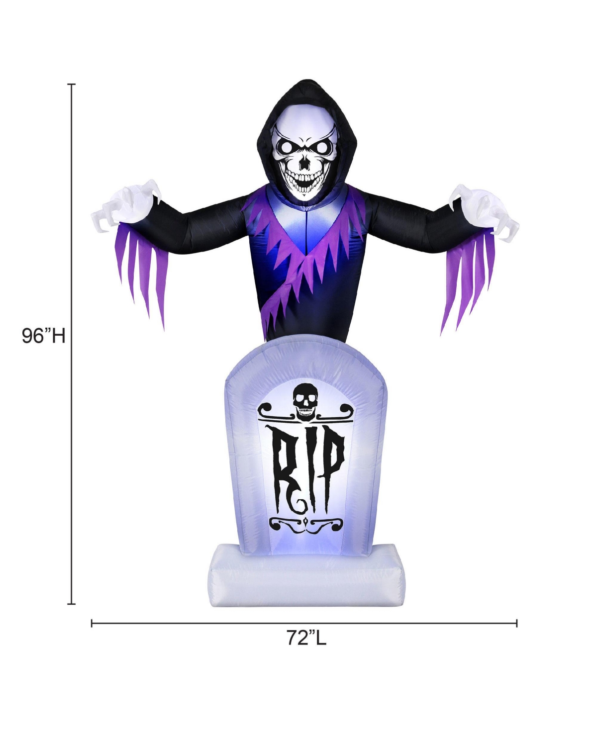Hurley Halloween Inflatable Animated Tombstone Reaper,